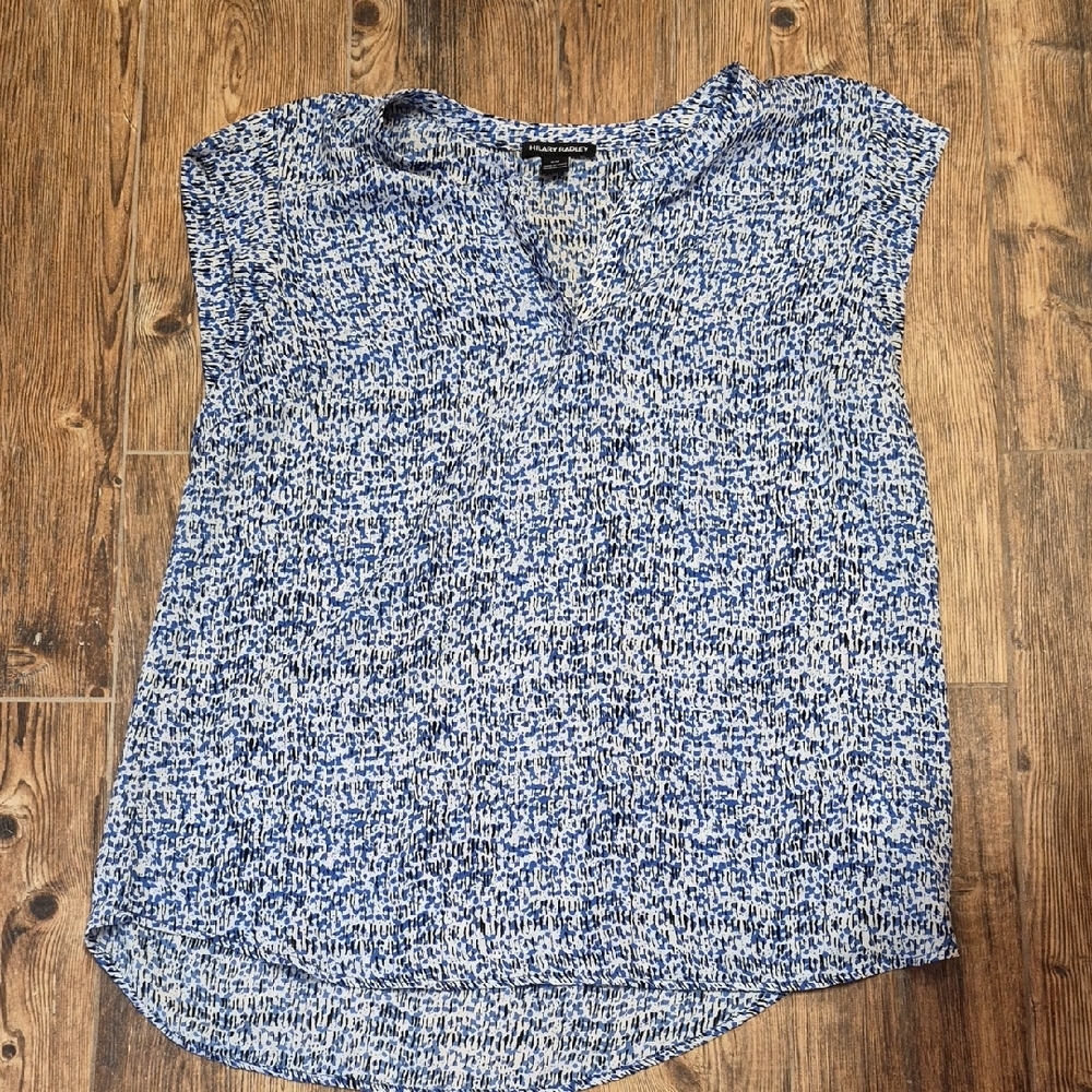 Elegant Blue Speckled Women's Blouse